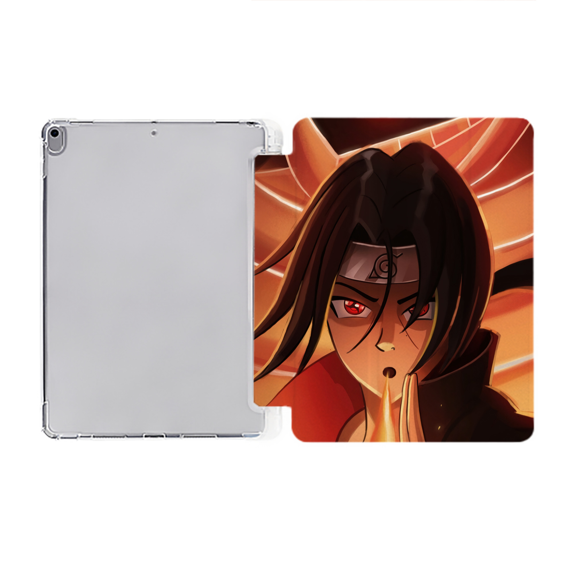 （画像用） NARUTO -ナルト- NARUTO -ナルト- 疾風伝 IPad ケース ペン収納付き 三つ折りスタンド PUレザー×シリコン 対応機種9.5/10.5/10.9インチ